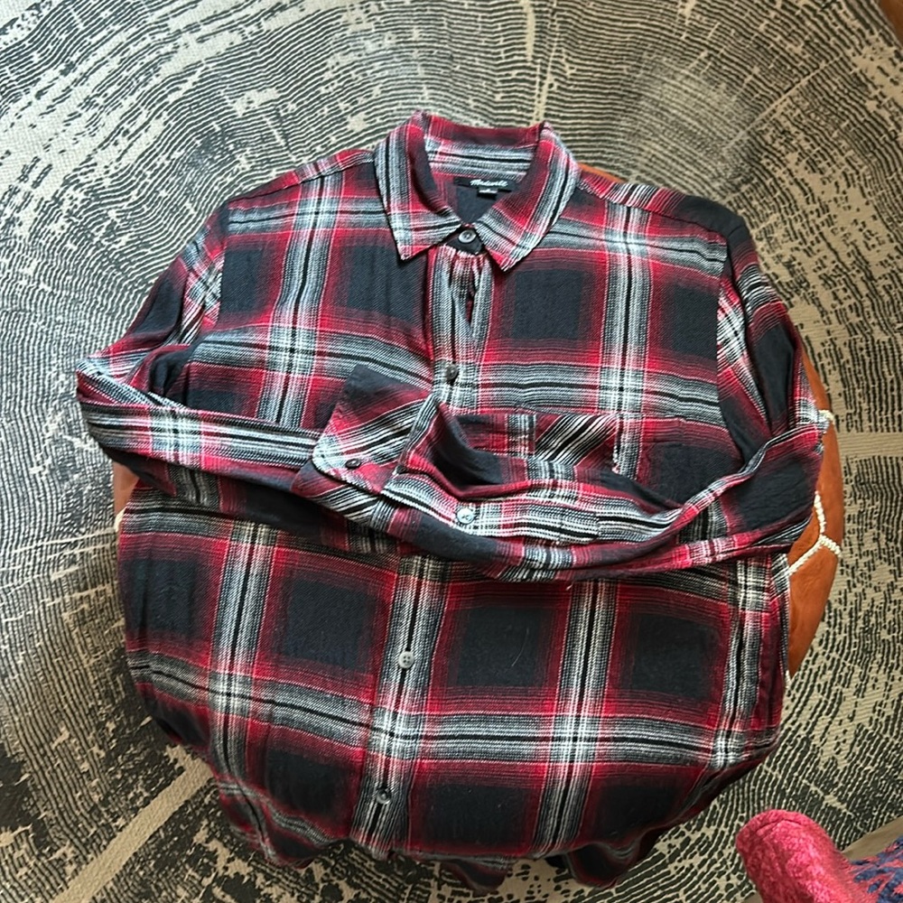 Madewell ♏ | Oversized Plaid Button Down Flannel